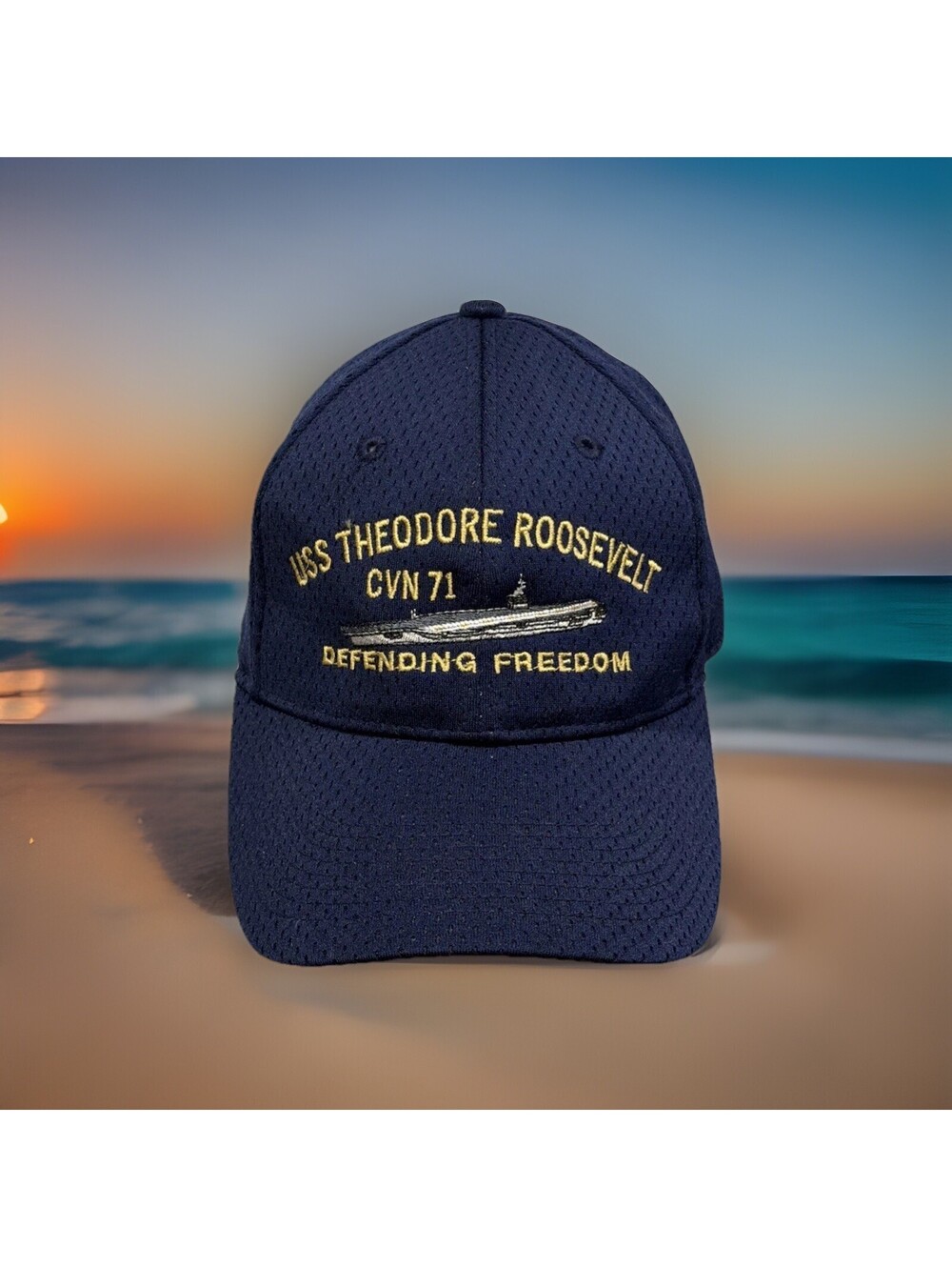 USS Theodore Roosevelt CVN 71 Defending Freedom Aircraft Carrier Baseball Cap